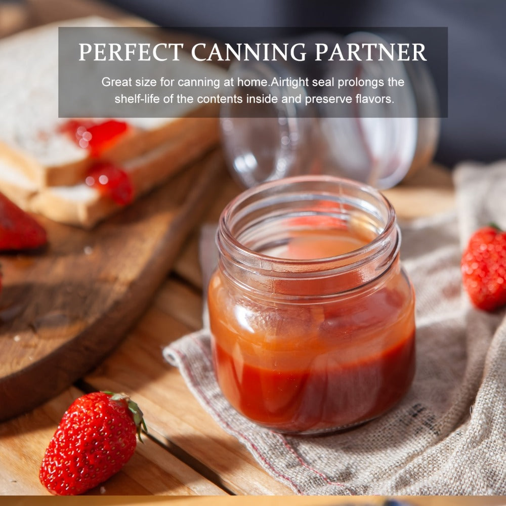 Mason Jars 8oz Glass Jars with Lids – 9/18/27/36 Pack Regular Mouth Canning Jars for Storage, Spices, Jelly, Jam, Honey & Caviar | Dishwasher Safe Spiral Lid Kitchen Storage Containers Set