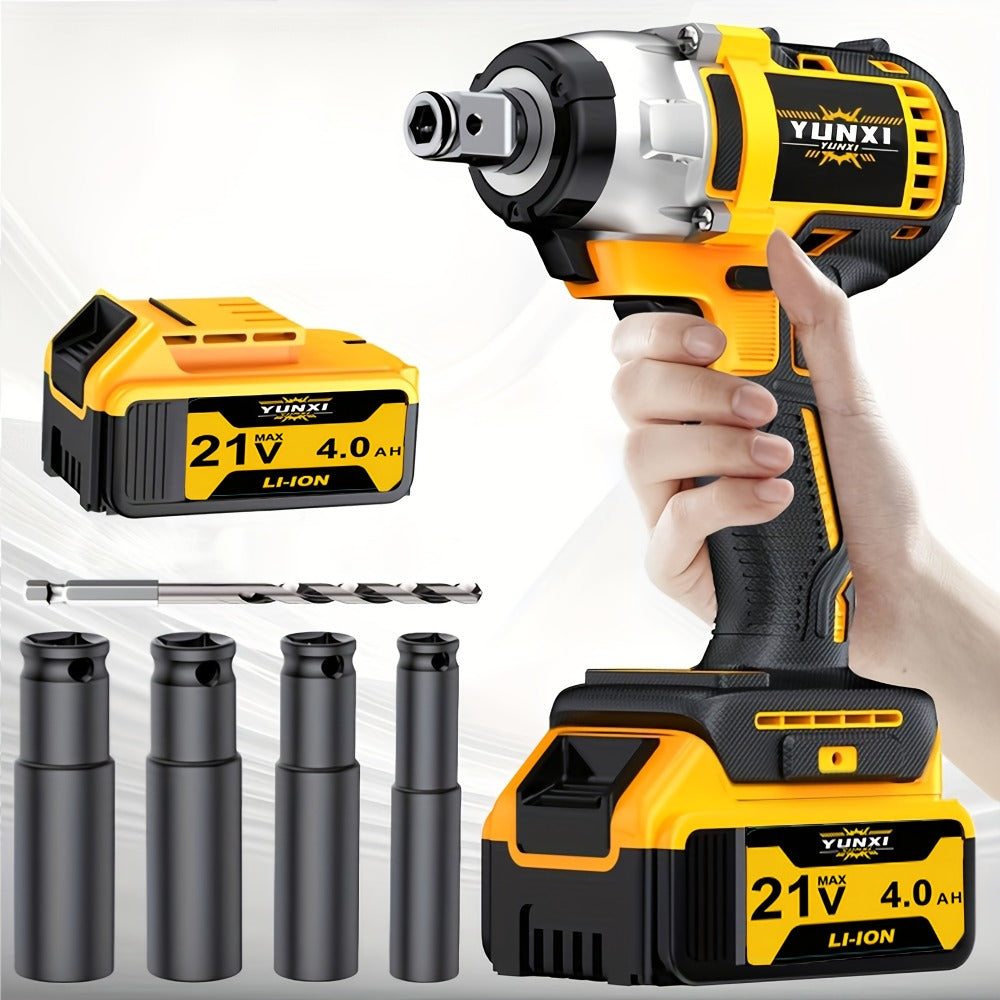 21V Cordless Drill Brushless Impact Wrench Multifunctional – Lithium Battery, Quick Charger, Variable Speed, Tighten Screws & Bolts, Compact Power Tool for Home, Car Repair & DIY – Multiple Battery & Bundle Configurations