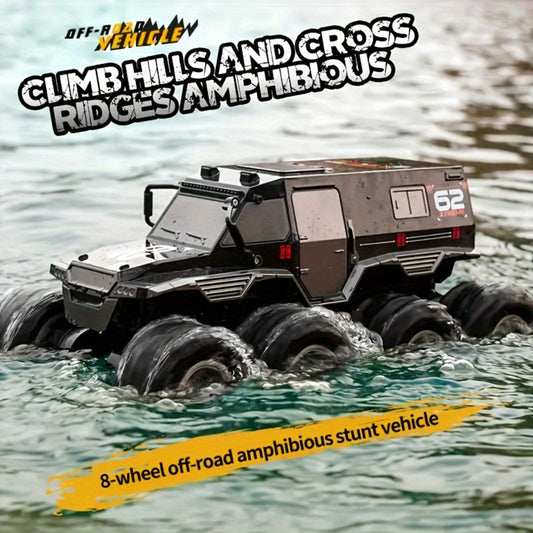 8-Wheel 4-Motor Amphibious RC Armored Truck for Land and Water