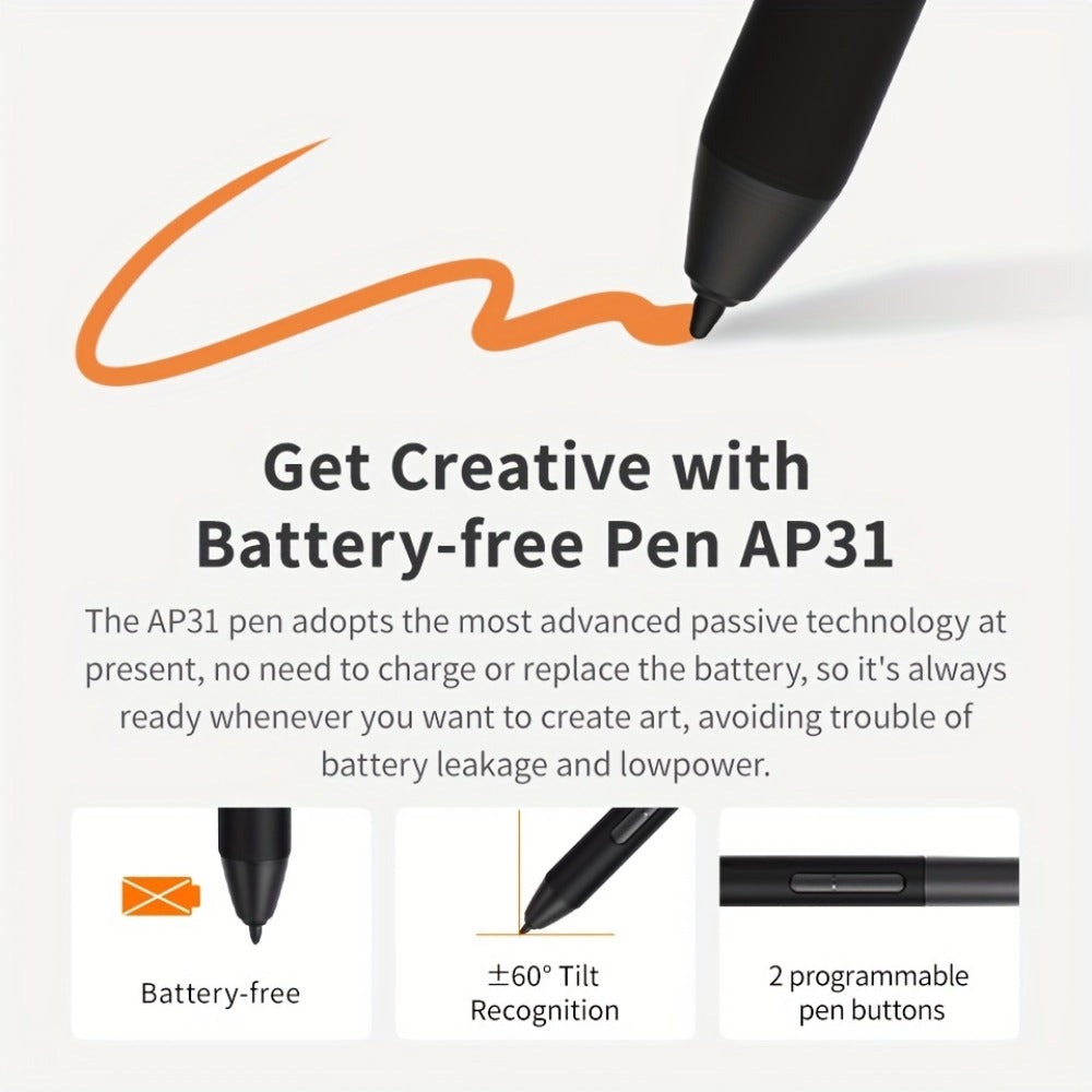 GAOMON M10K Drawing Tablet 8192 Levels Pressure Sensitivity Battery-Free Stylus 10 Programmable Hot Keys Digital Art Graphics Tablet Mac Windows PC Photo Editing Illustration Design 6.5x4 & 10x6.25 Inch