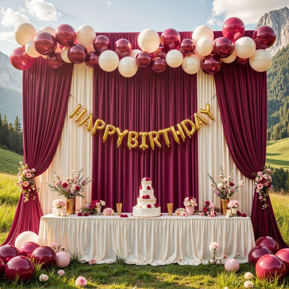 4-Pack 5x10ft Elegant Spandex Photography Backdrop | Wear-Resistant, Wrinkle-Free, Soft & Opaque Party Decoration Banners for Weddings, Birthdays, Stages, Exhibitions & Events