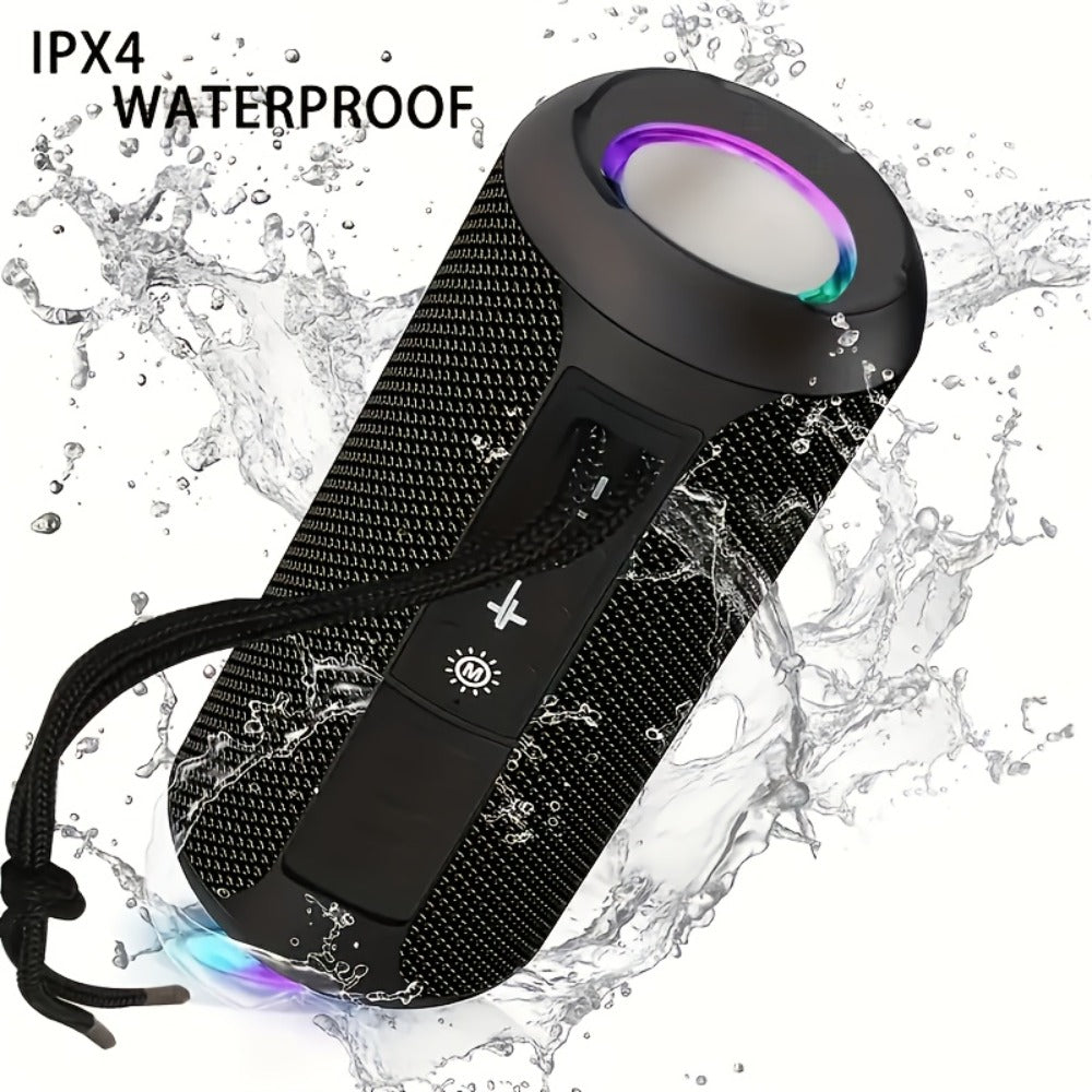 TG227 Portable Bluetooth Speaker with LED Breathing Light, TWS Stereo Sound, USB-C Rechargeable, Wireless Speaker for Outdoor Camping, Hiking, Gatherings