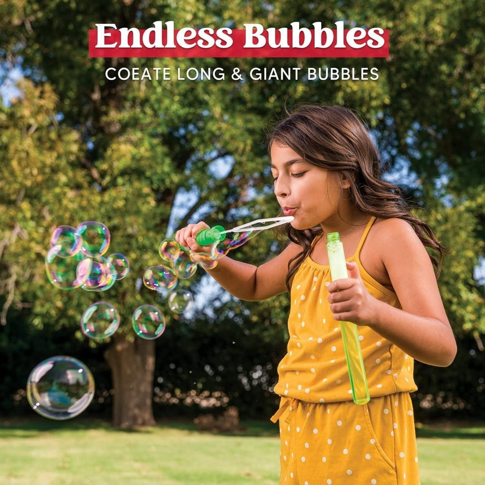 Giant Bubble Wands 24 Pack Bulk – 14.6 Inch Big Bubble Maker Set in 6 Colors, Summer Outdoor Party Favors for Kids, Easter Basket Stuffers, Birthday Carnival Pool Activity Supplies