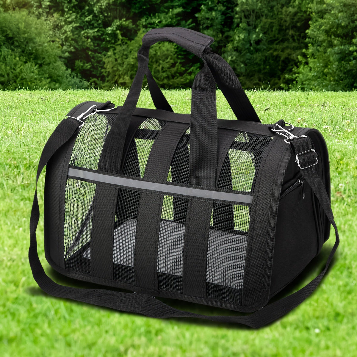 Foldable Pet Carrier Bag Breathable Mesh – Portable Soft Sided Tote for Cats & Small Dogs, Collapsible Travel Handbag, S/M/L, 7 Colors – Ideal for Vet Visits & Outdoor Trips