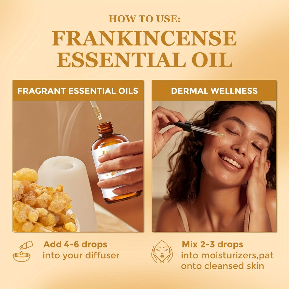 Pure Essential Oil Set 4.06 oz — Frankincense, Lemon, Lemongrass & Rosemary Oils for Massage, Bath, Hair, Skin & Nail Care, Aromatherapy Gift for Women, Mother's Day & Birthday Gift