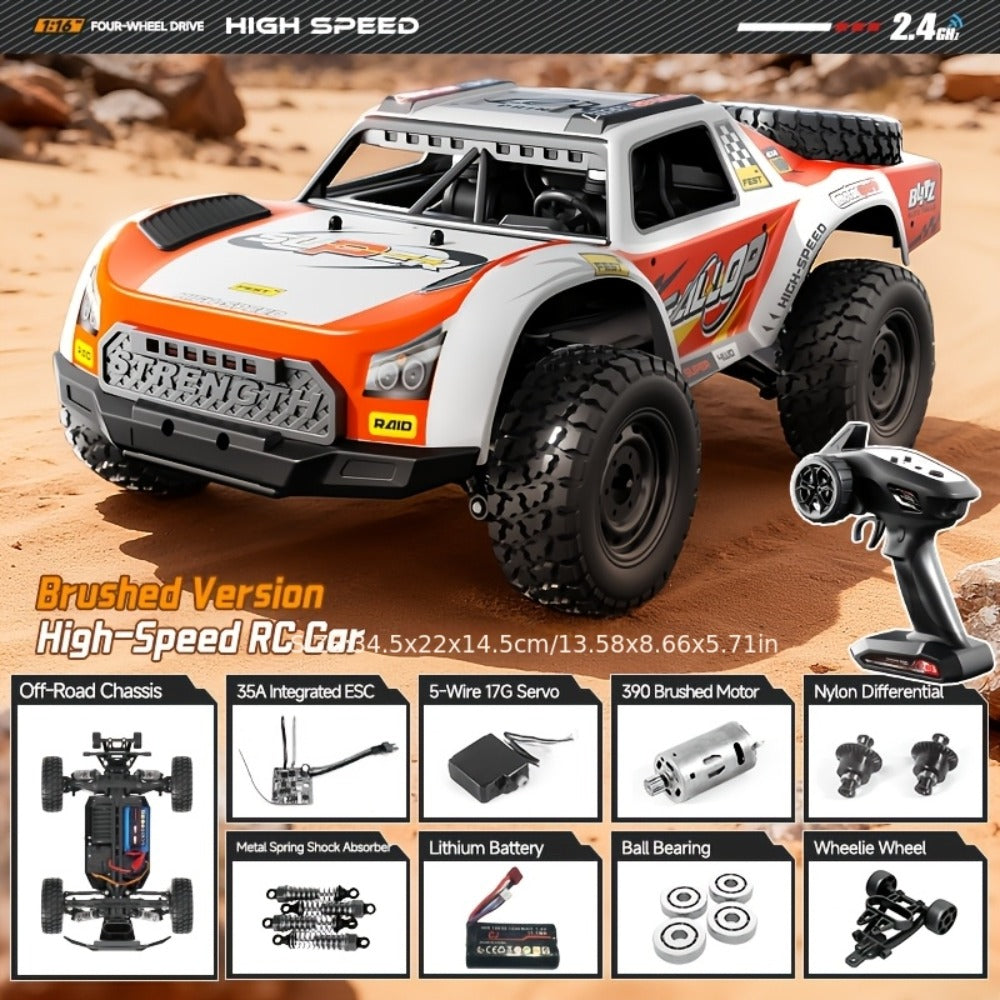 1:14 4WD RC Off-Road Car with Brushed and Brushless Motor Options