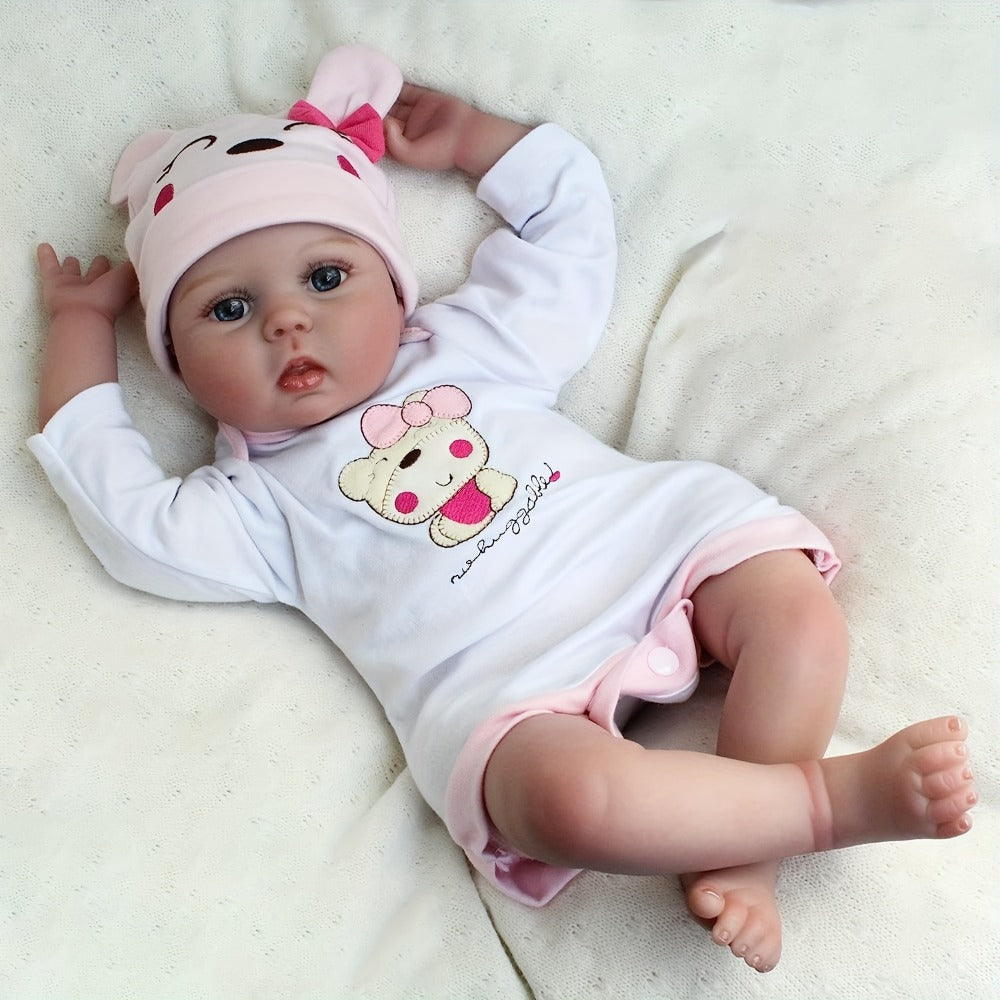 22-Inch Sleeping Reborn Baby Doll with Cloth Body and Vinyl Limbs