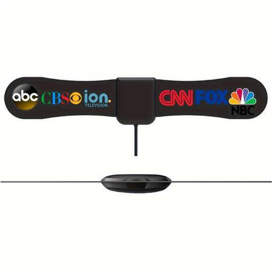 Arc Indoor TV Antenna Ultra Thin – High Gain Amplified Digital Antenna HD 4K 1080P, Free Local Channels ABC CBS NBC FOX, Clip & Stick Setup, Works with All TVs, No Monthly Fee, Sleek Arc Design