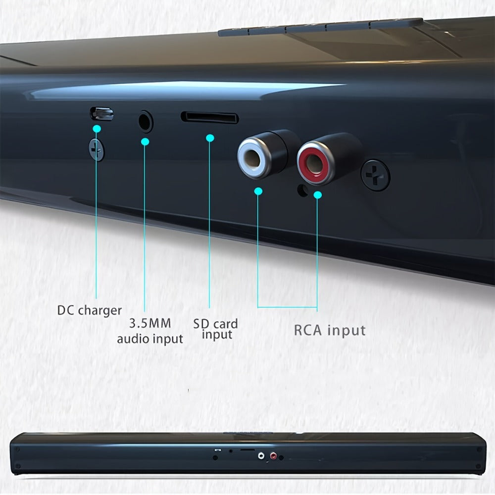 5.1 Surround Sound Soundbar for Smart TV – 21.7" Wireless Bluetooth 5.0 Home Theater Speaker System, 4 Speakers, Subwoofer, Remote Control, 6 EQ Modes, Works with PC, Projector, Laptop, DVD Player