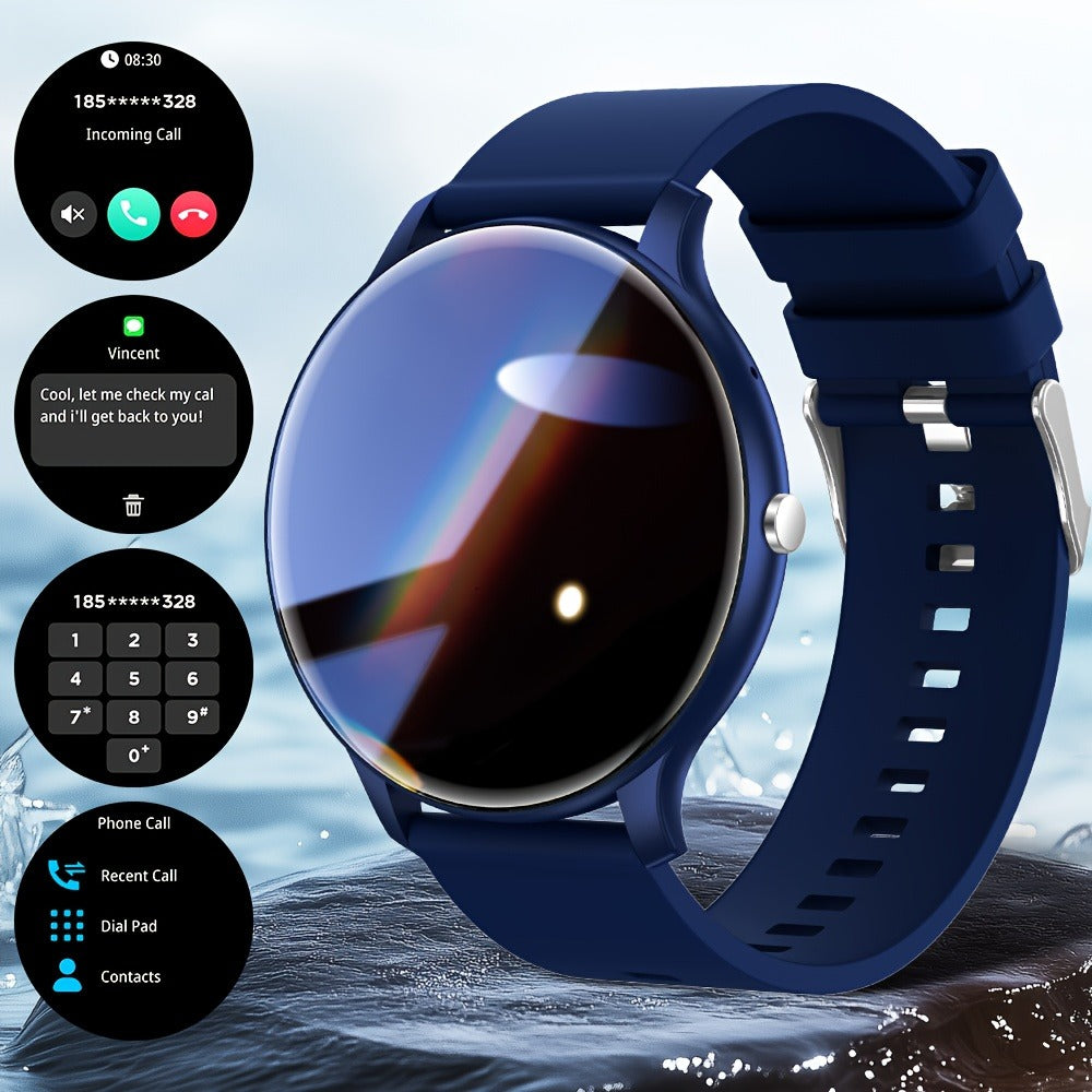 IP68 Waterproof Smartwatch 1.46" HD – 100+ Sport Modes, Wireless Calling, Music Control, Remote Camera, Sedentary Reminder – Unisex Fitness Tracker Black Silver Blue Pink