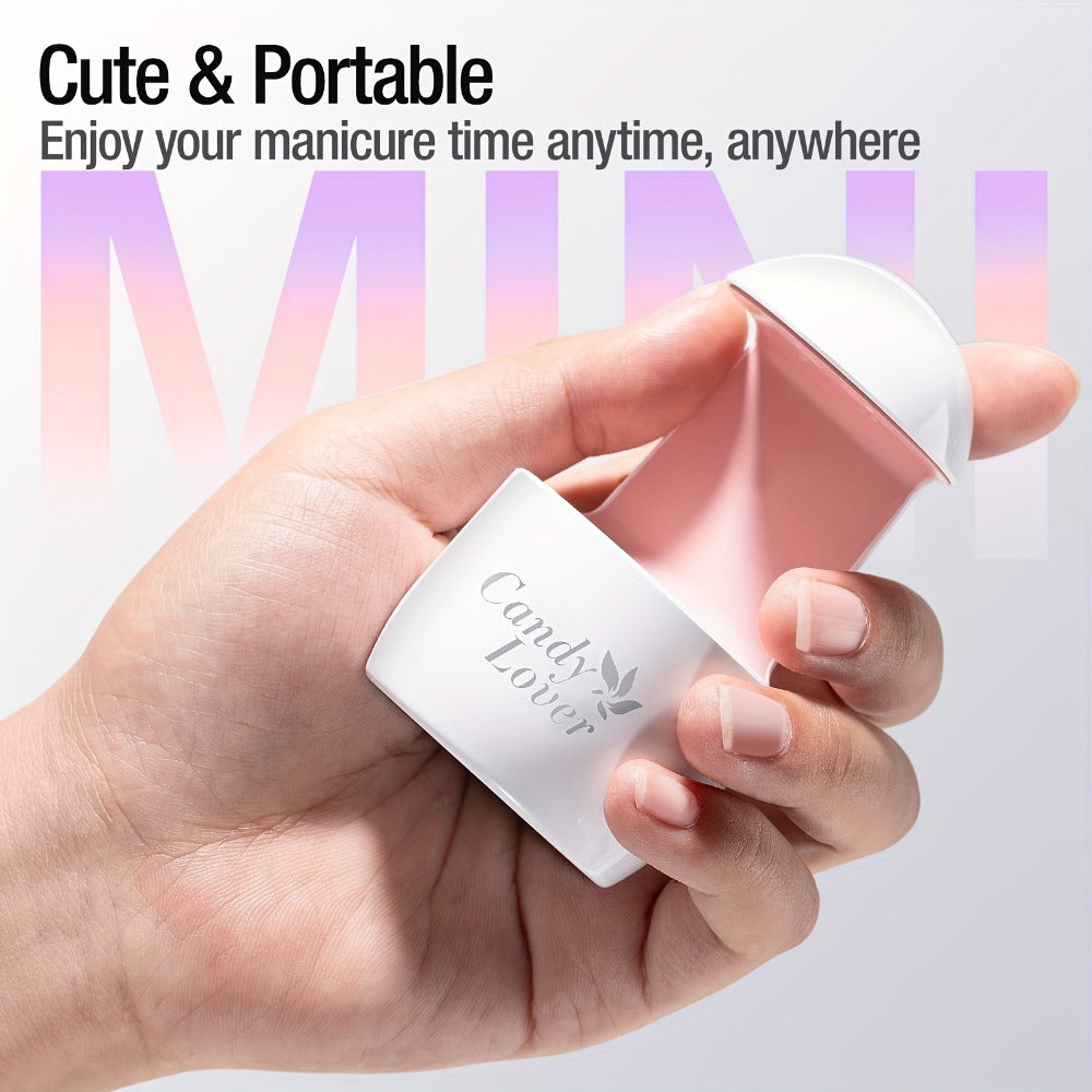 Mini UV LED Nail Lamp – Portable Compact Gel Nail Curing Light for Travel & Home | Fast Gel Polish Dryer for DIY Nail Art, Gel Extensions & Beginner Manicure, One-Button Easy Operation