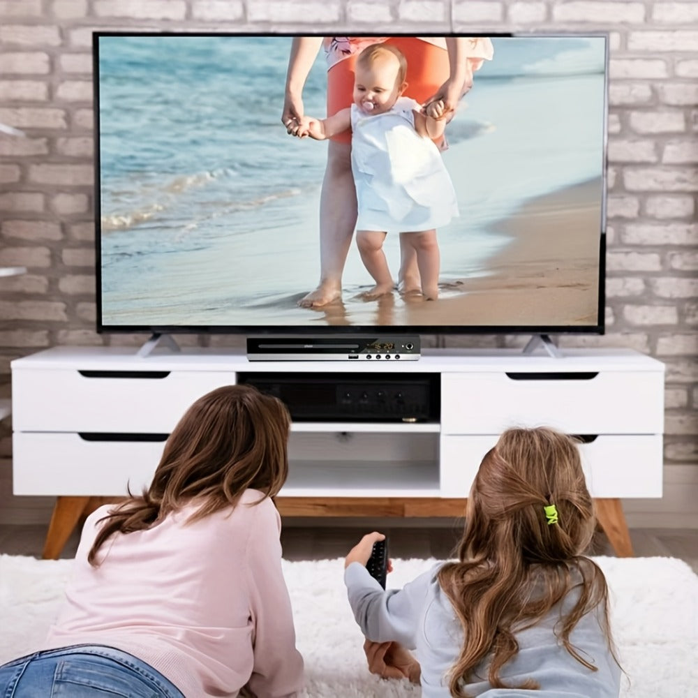 Karaoke DVD Player for Home with Remote Control – All Region CD DVD Player USB Port, Plays DVD CD CD-R CD-RW VCD SVCD DivX MP3, Compact Mini DVD Player for TV HD Picture Quality, Black