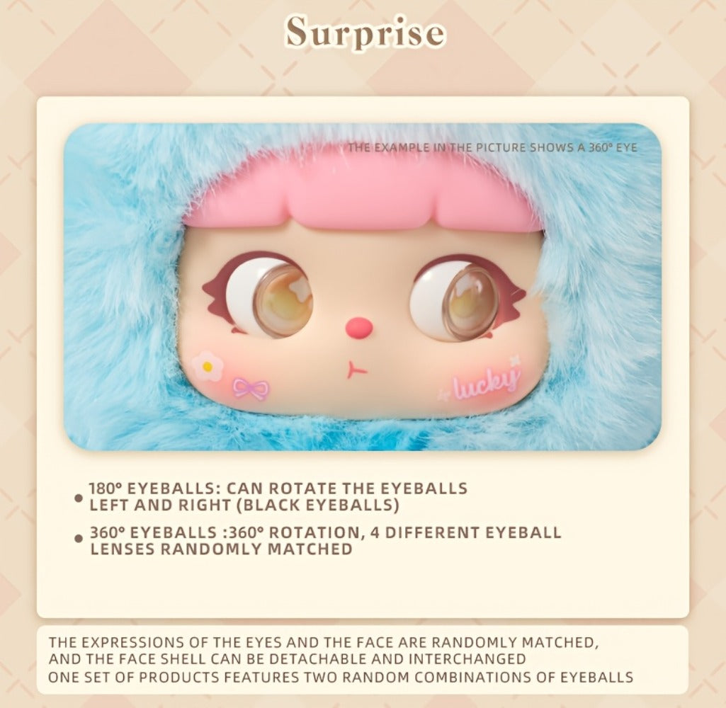 Kawaii Rabbit Plush Toy with Detachable Face, Customizable Bunny Stuffed Animal