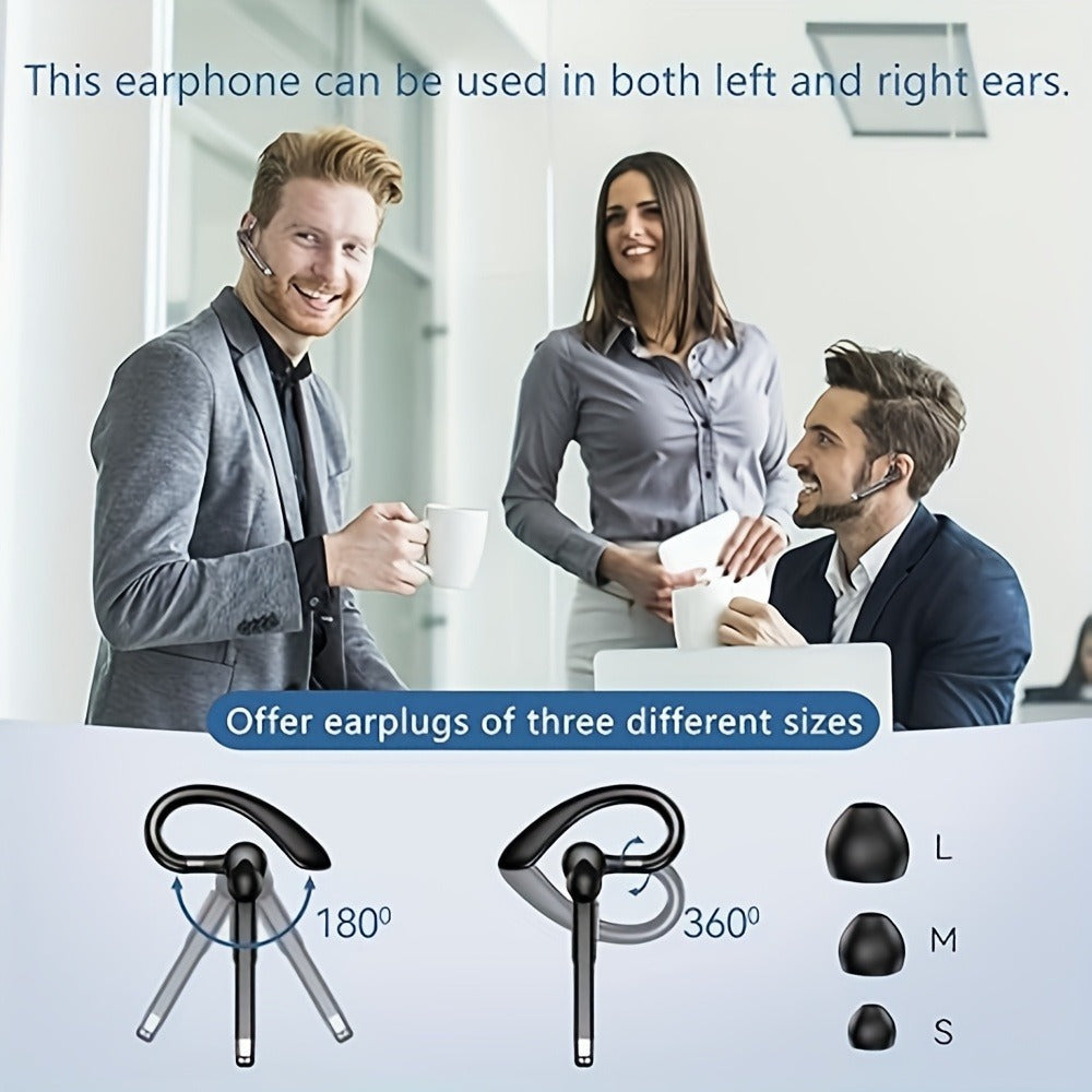Single-Sided Wireless Earbud ENC Noise Cancelling Mic Lightweight Comfortable In-Ear Type-C Charging for Business Calls Daily Use Fitness Exercise All Smartphones