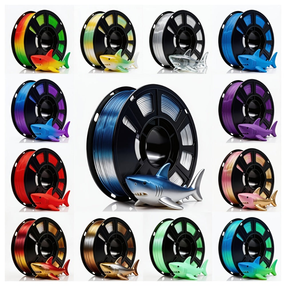Rainbow PLA Filament 1.75mm Single Dual Triple Color Vacuum Packed – Neatly Wound High Precision ±0.02mm Smooth Printing 0.56lb 0.41lb | Rainbow Gradient PLA Spool for FDM 3D Printers Hobbyists