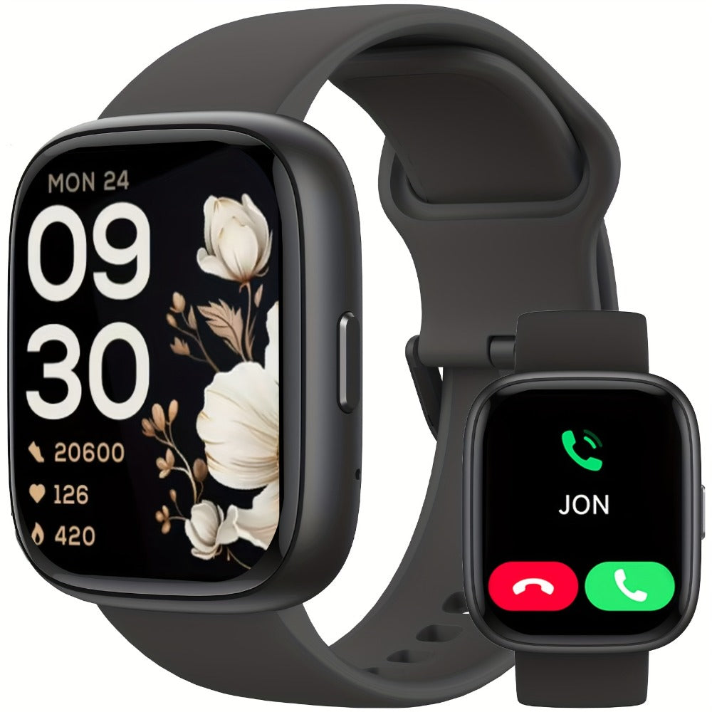 Alexa Built-in Waterproof Smartwatch 1.83" HD – Wireless Calling, 100+ Sport Modes, Heart Rate SpO2 Sleep Tracker, Optional Woven Strap – Unisex Black Green Purple Pink Gold White iPhone & Android