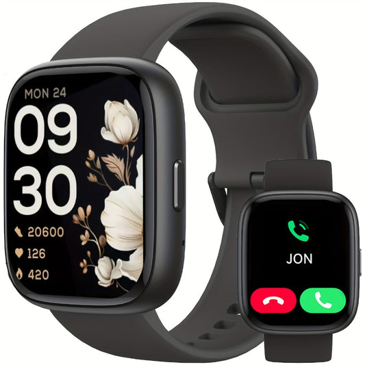 Alexa Built-in Waterproof Smartwatch 1.83" HD – Wireless Calling, 100+ Sport Modes, Heart Rate SpO2 Sleep Tracker, Optional Woven Strap – Unisex Black Green Purple Pink Gold White iPhone & Android