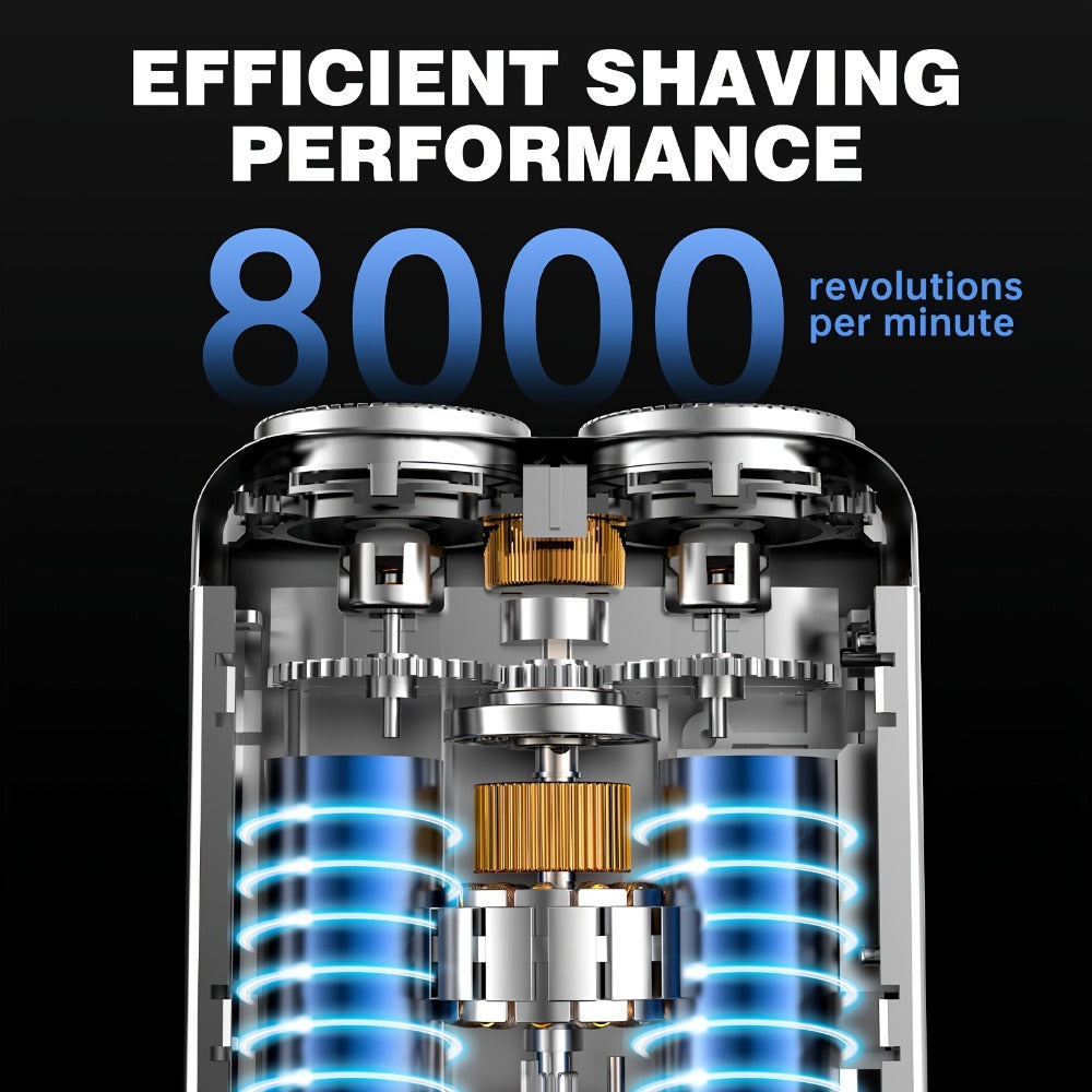 Portable Mini Electric Shaver for Men Dual Floating Blade USB Rechargeable – Cordless Travel Shaver Waterproof & Digital Display Upgrade Multiple Colors, Great Gift for Him