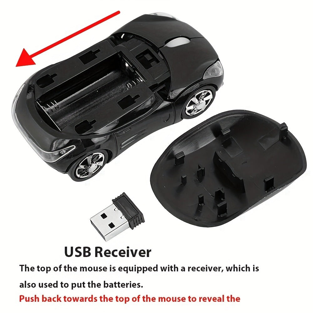 Car Shaped Mouse and Mouse Pad Bundle Set – 2-Piece Creative Novelty Wired USB Optical Mouse + Surprise Color Pad for PC, Laptop, Desktop & Gaming | Unique Gift for Car Lovers, Couples & Gamers | Red