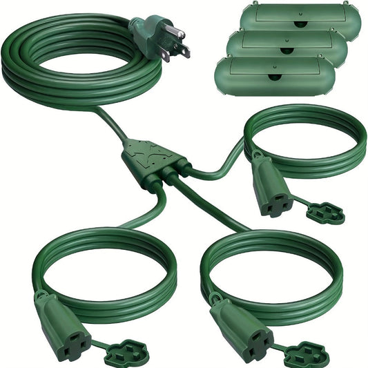 Extension Cord Splitter, 3 Grounded Outlets, 16/3 SJTW, 25ft or 50ft