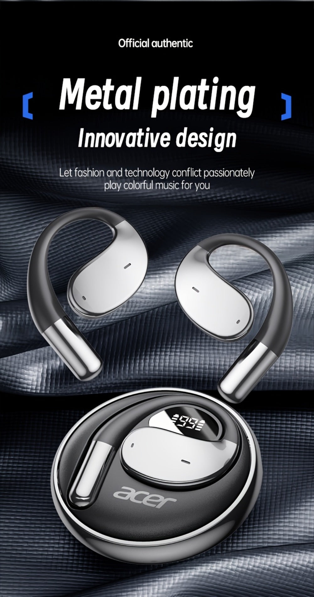 Acer TWS In-Ear Earbuds Noise Canceling Touch Control Sports Wireless Headphones Long Battery Life Lightweight for Running Workout Calls Compatible with Phone Tablet Valentine Gift