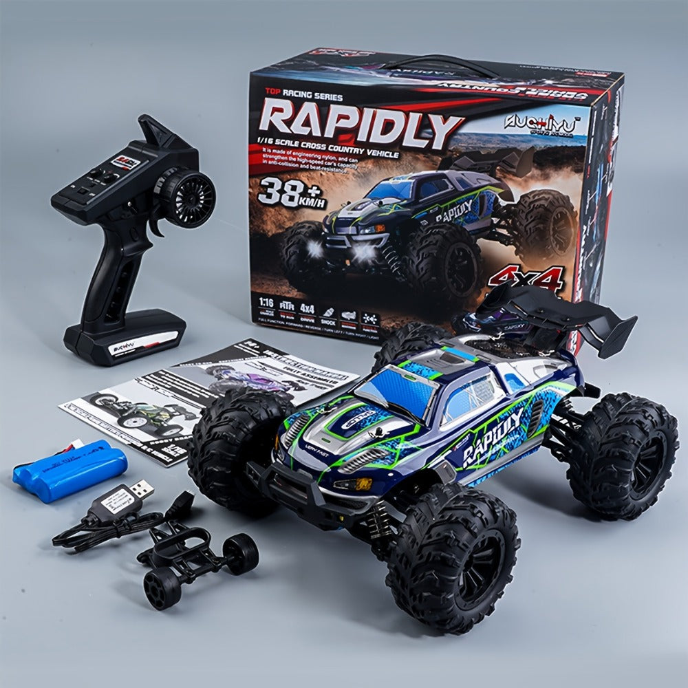 4WD RC Off-Road Car with Brushed or Brushless Dual-Battery Options