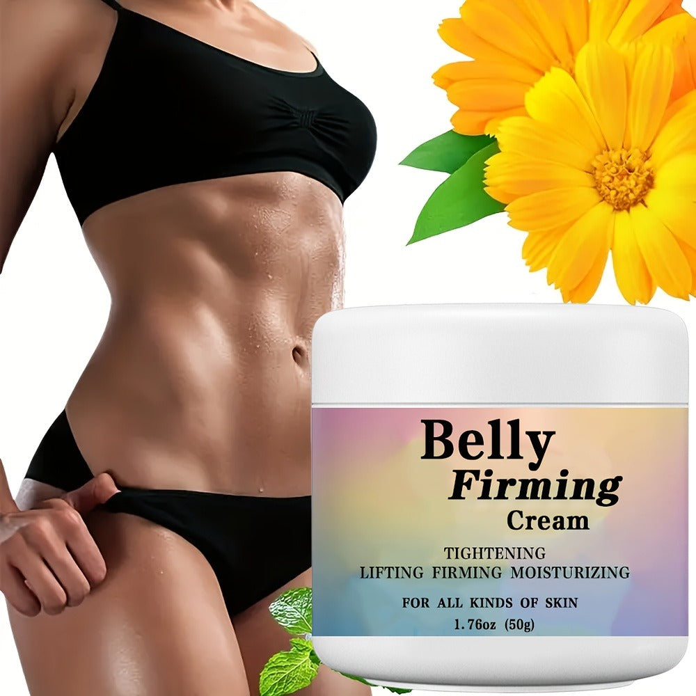 Belly Firming Cream with Hyaluronic Acid & Caffeine – Intensive Tightening & Lifting Body Lotion with Shea Butter Jojoba Oil & Vitamin E for Belly Buttocks Thighs Arms – Alcohol Free All Skin Types