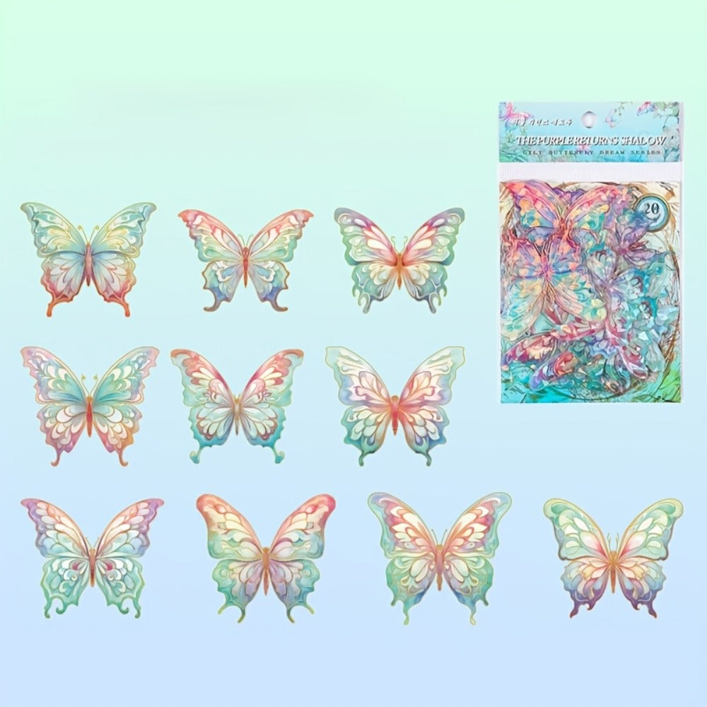 3D Butterfly Stickers 120pcs Holographic Glitter Resin Clear Aesthetic Decal Pack for Scrapbooking Journals Phone Cases Laptops Water Bottles DIY Crafts – Gift for Teen Girls