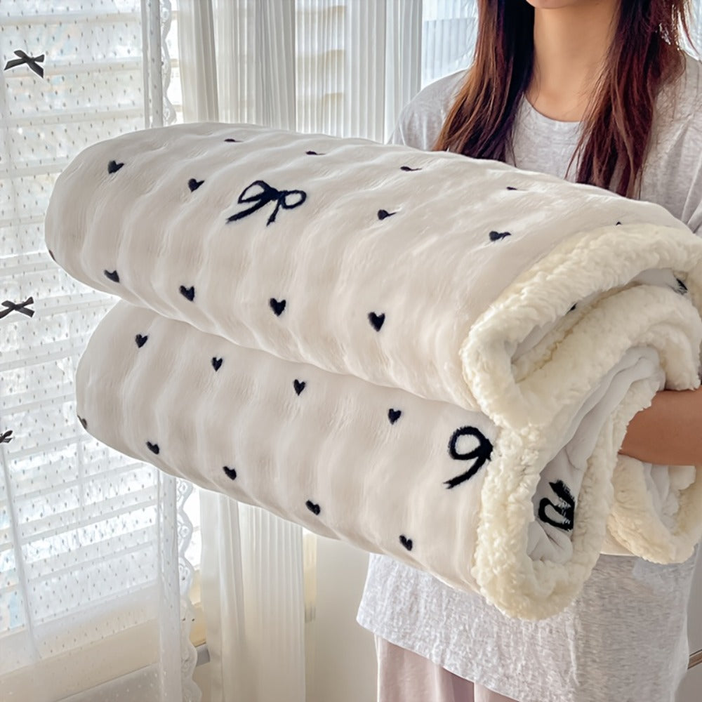 400-450gsm Heavyweight Flannel Blanket – Thick Warm Woven Throw for Bed, Sofa & Bedroom, Machine Washable, 16 Patterns, 4 Sizes