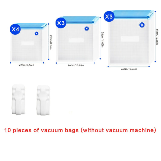 Handheld Vacuum Sealer with 10 Bags or 10 Reusable Vacuum Bags Only