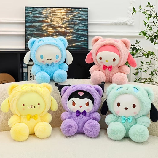 Kawaii Big-Eared Cinnamon Dog Plush Doll, 3 Styles