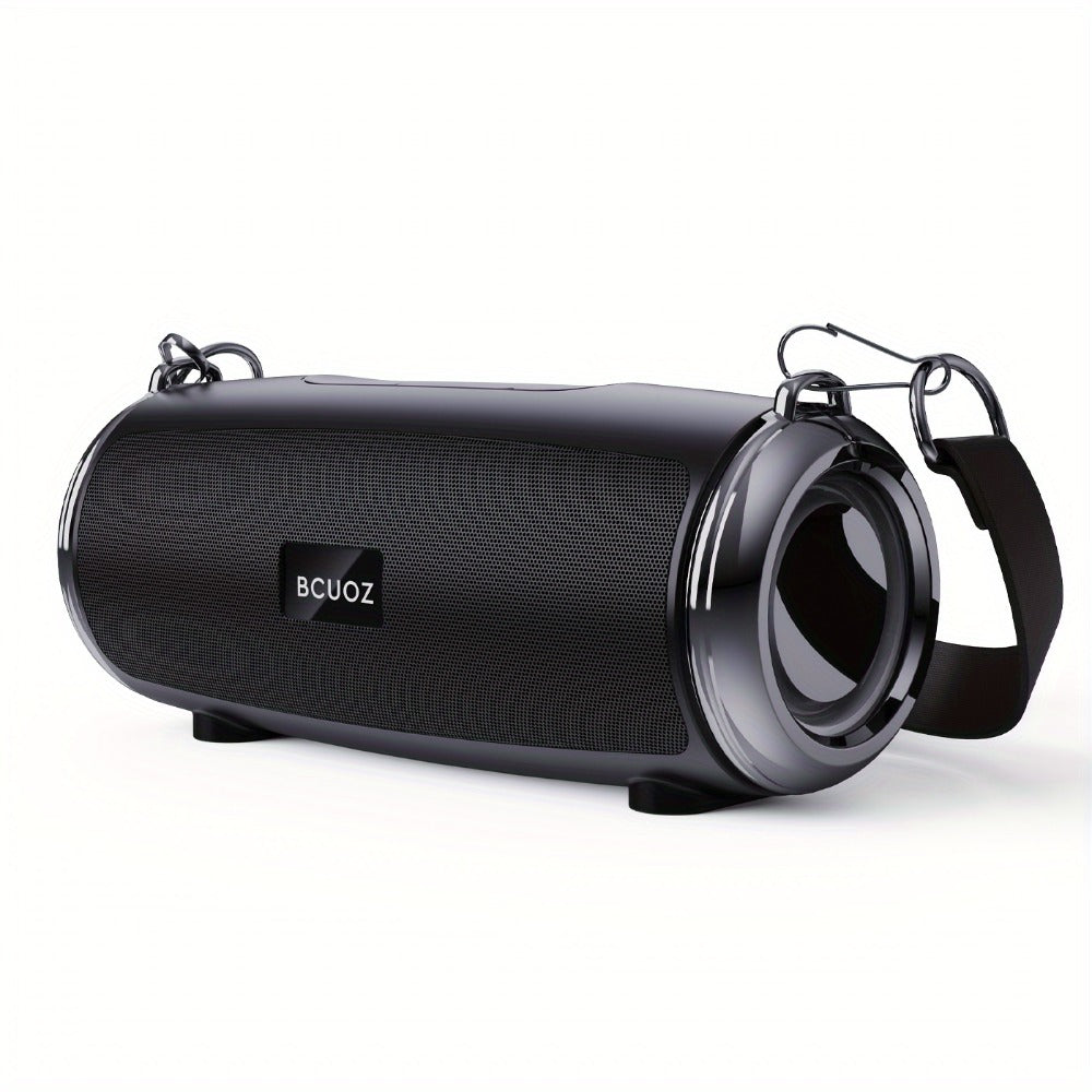 3D Surround Sound Bluetooth Speaker with Subwoofer BCUOZ, Portable Wireless Bass Speaker TWS Stereo, Hands-Free Calling, FM Radio, AUX USB Input, Deep Bass Compact Speaker for Home Outdoor Travel Office