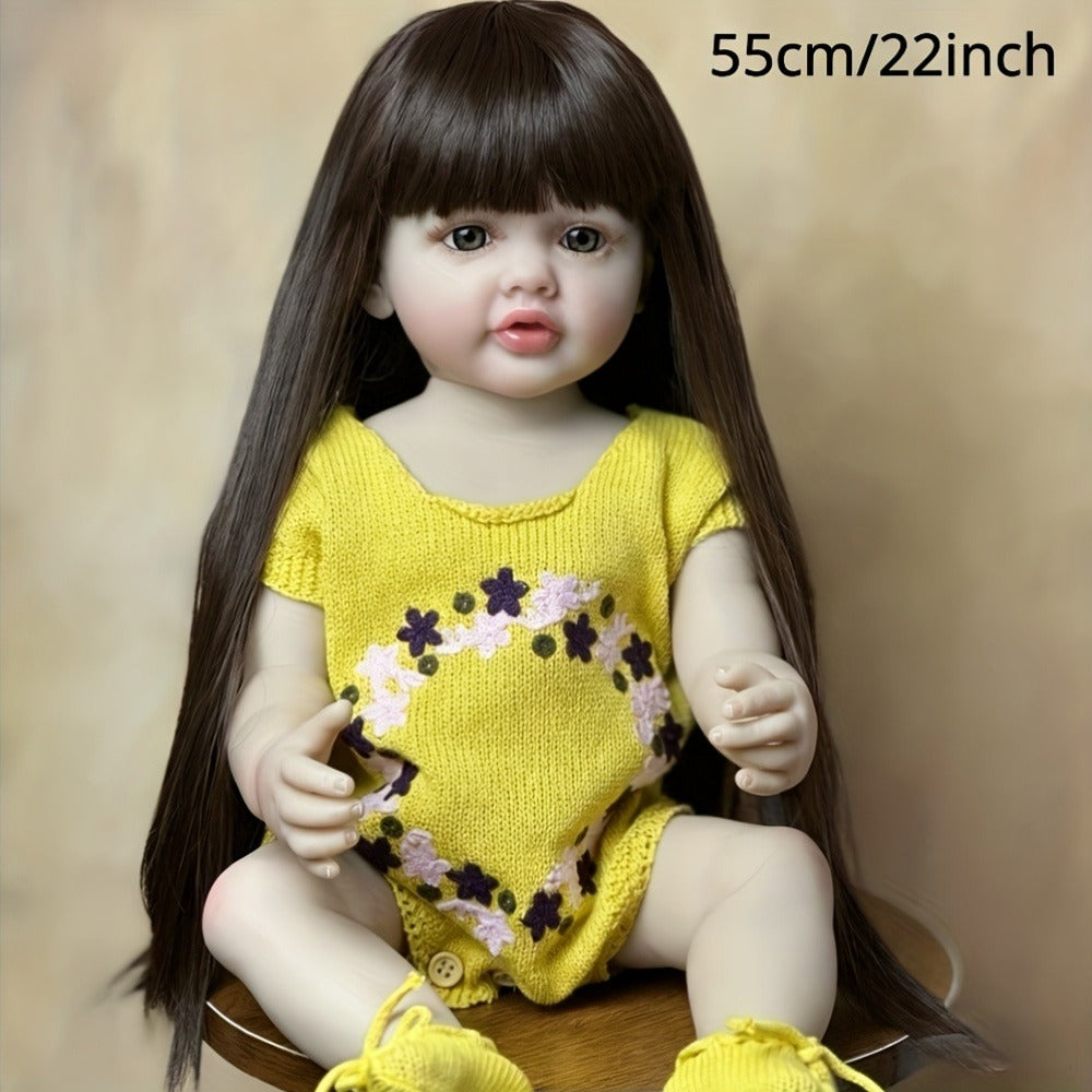 22-Inch Princess Toddler Reborn Doll with Full Vinyl Body