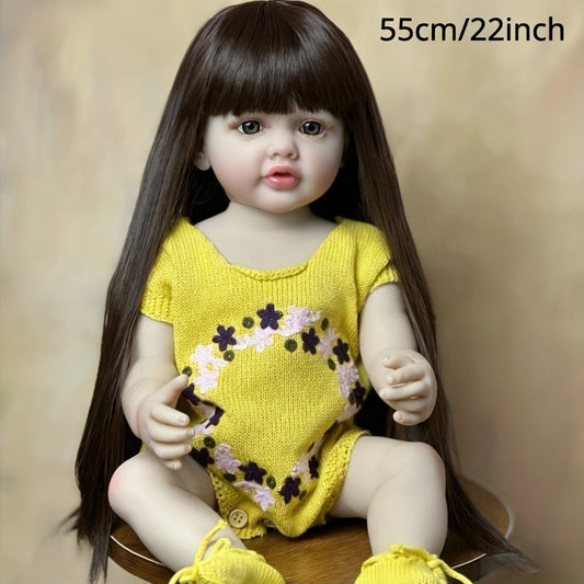 22-Inch Princess Toddler Reborn Doll with Full Vinyl Body