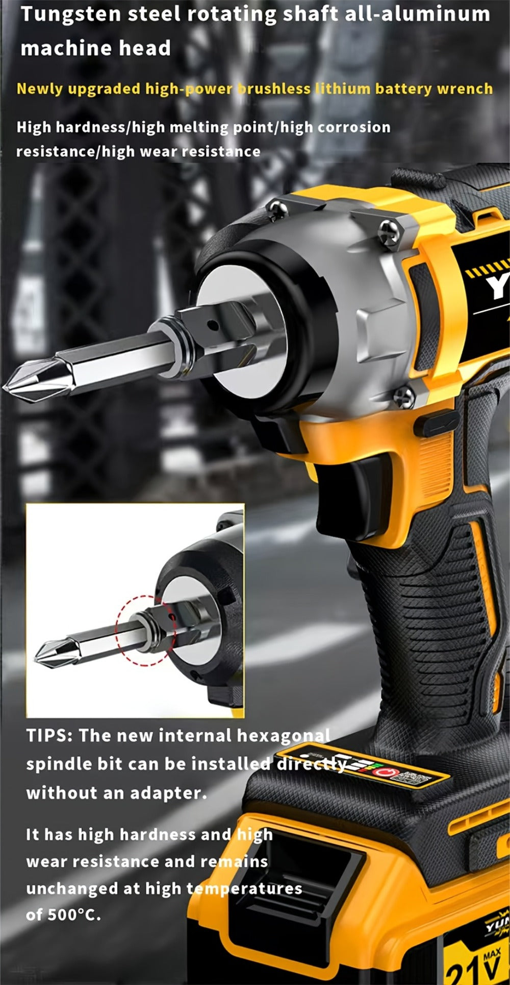 21V Cordless Drill Brushless Impact Wrench Multifunctional – Lithium Battery, Quick Charger, Variable Speed, Tighten Screws & Bolts, Compact Power Tool for Home, Car Repair & DIY – Multiple Battery & Bundle Configurations