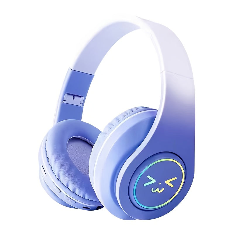 Noise Cancelling Wireless Bluetooth Headphones Over-Ear Bluetooth 5.3 Foldable Portable Headset Built-in Mic Long Battery Life for Studying Gaming Sports Travel Pink Green Blue