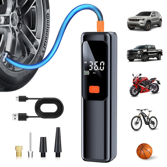 Cordless Electric Tire Inflator with Digital Pressure Display and Auto Shutoff