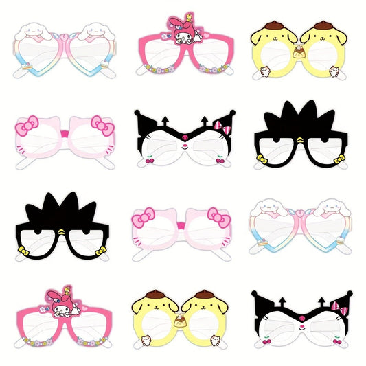 Sanrio Photo Booth Glasses Props, 12-Piece Character Set for Parties