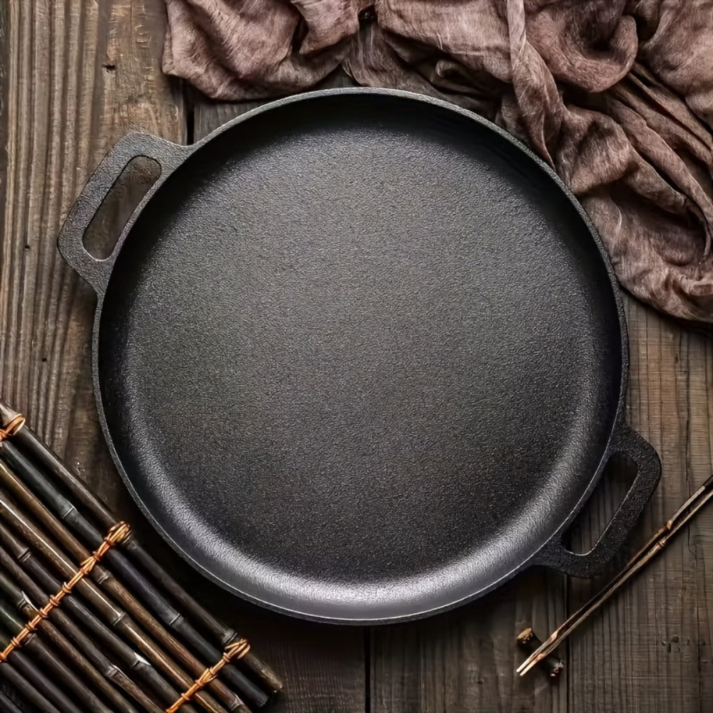 Pre-Seasoned Cast Iron Skillet Set 2 & 3 Piece – Non-Stick Durable Even-Heating Pan for Pizza, BBQ & Pancakes | Oven, Stovetop, Grill & Campfire Safe Versatile Home & Outdoor Cooking Cookware