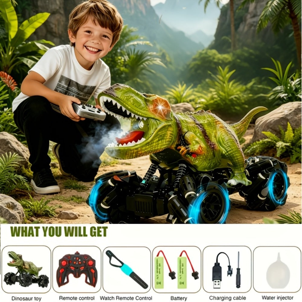 Dinosaur 4WD RC Monster Truck with LED Lights and Music