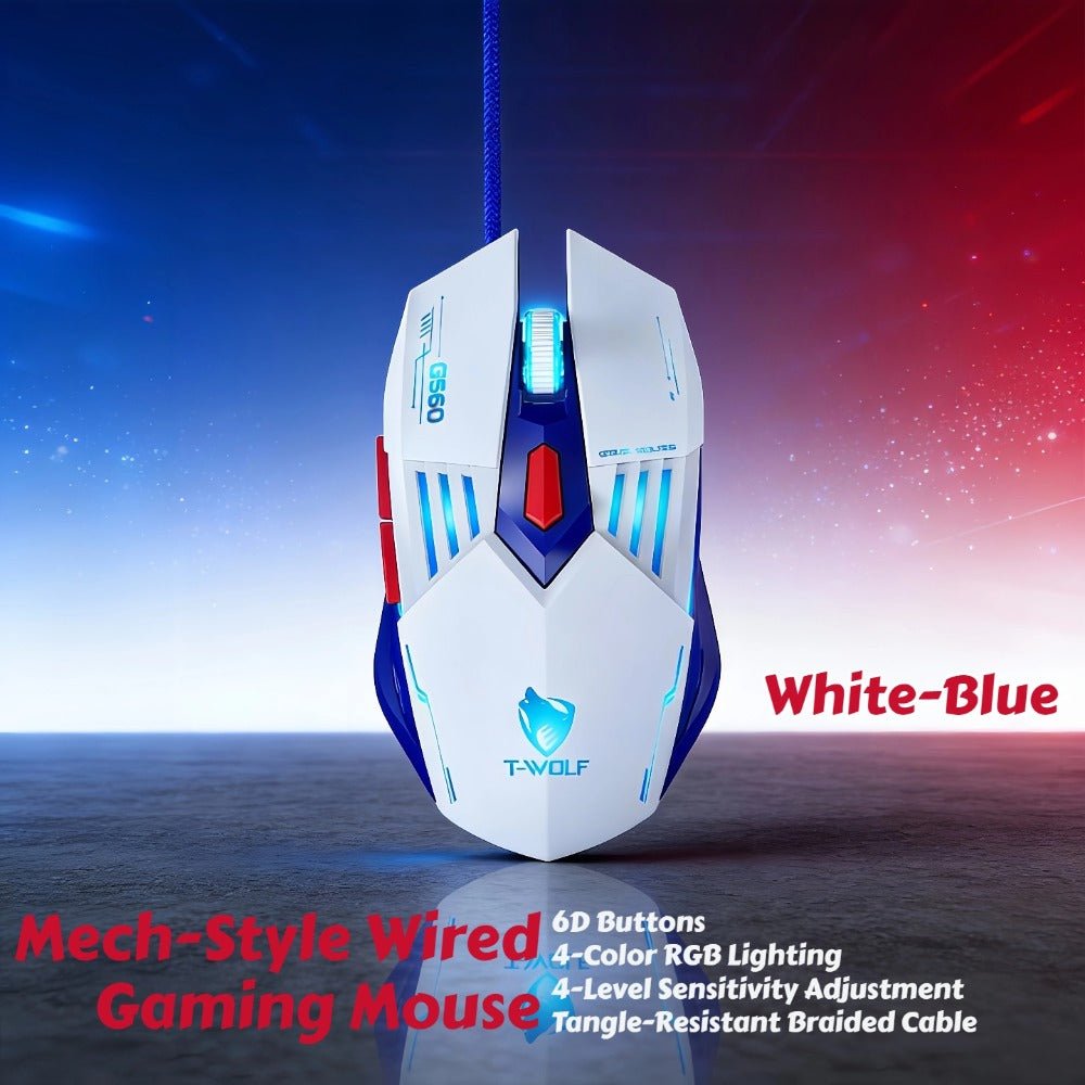 Programmable RGB Gaming Mouse Wired Ergonomic Pro-Grade with Turbo Click Multi-Mode DPI Sensitivity Dynamic RGB Lighting Forward Back Buttons USB Plug & Play for PC Laptop Mac Multiple Models