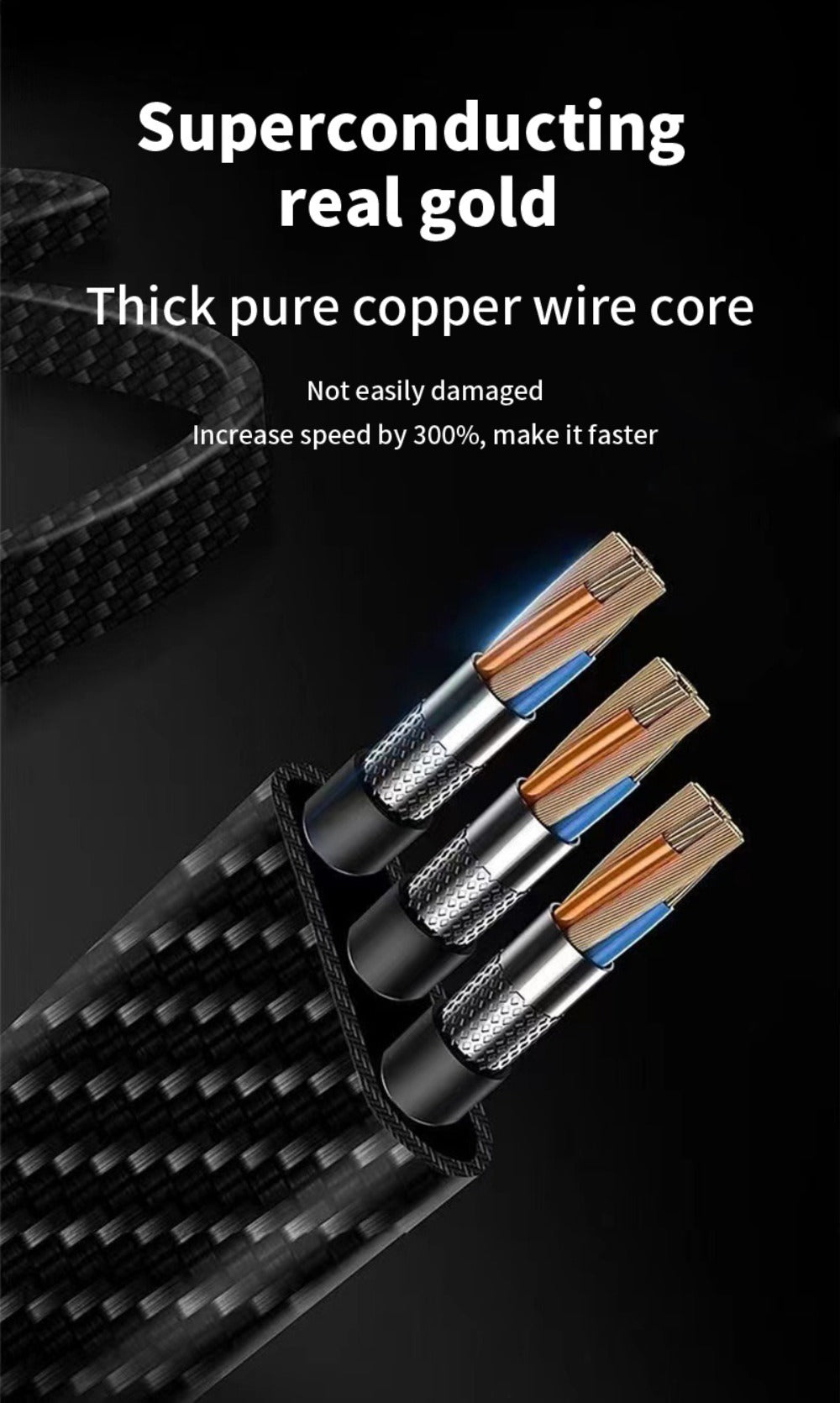 MFi Certified 3-in-1 Charging Cable 100W Fast Charge 4/8 Pack – 1.2m Nylon Braided USB Cable Type-C Micro USB Lightning for iPhone iPad Samsung Android, Multi Connector Multi Pack Phone Charger Cord