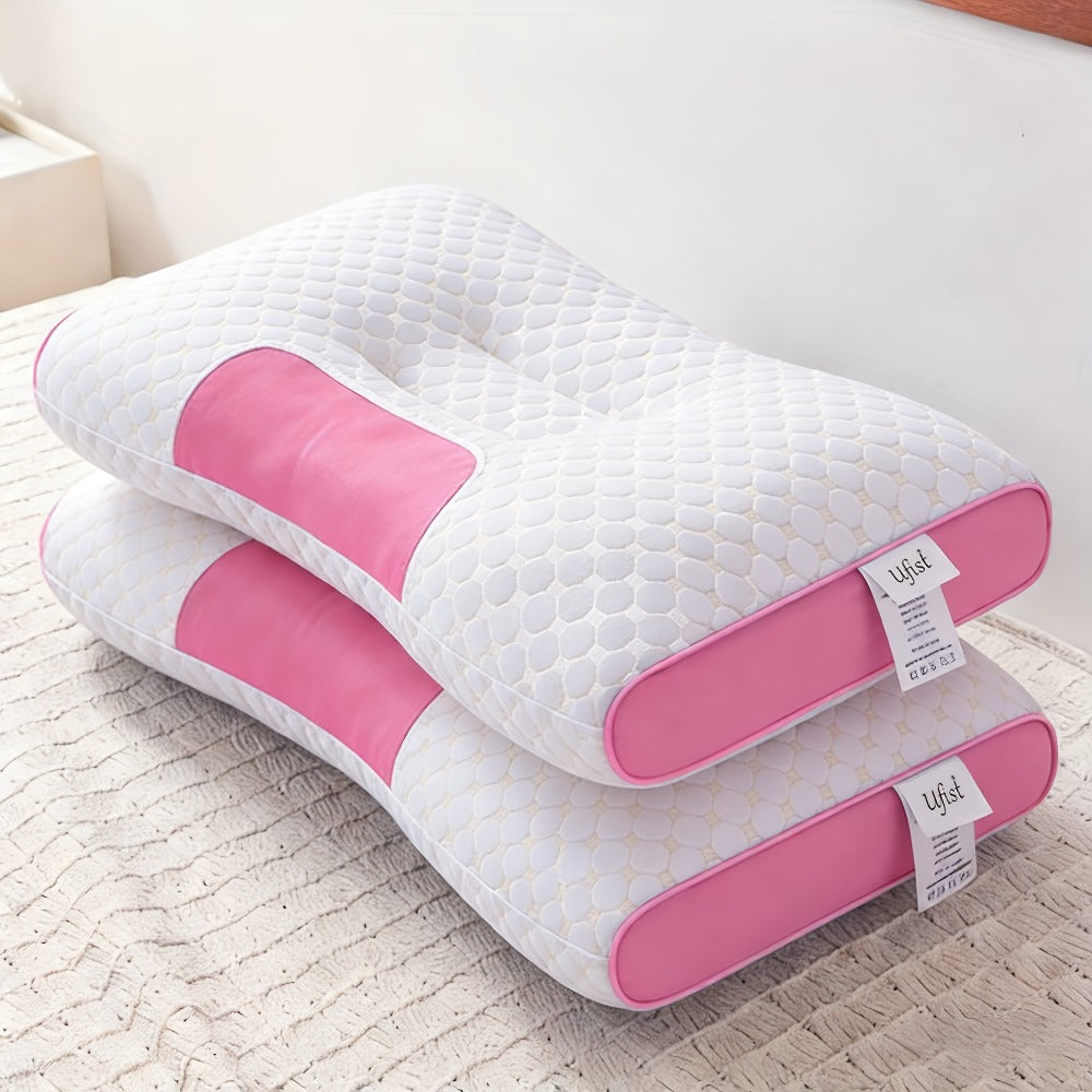 Neck Support Pillows 2 Pack Ultra Soft Premium Bed Pillows with Removable Machine Washable Covers Breathable Fabric for Deep Sleep Bedroom Home Decor Multiple Colors