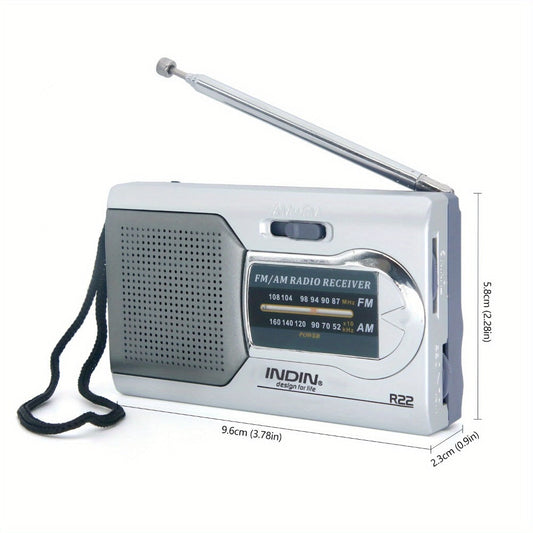 Portable AM FM Shortwave Radio with VFD Display, 21-Inch Antenna & Dual Power Options