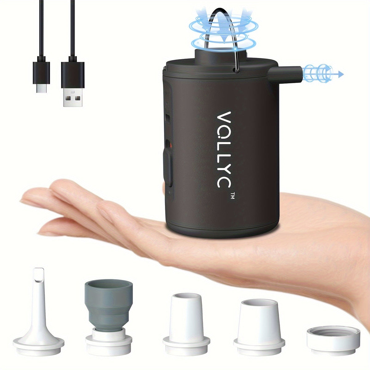 Portable Electric Air Pump USB Rechargeable 800mAh