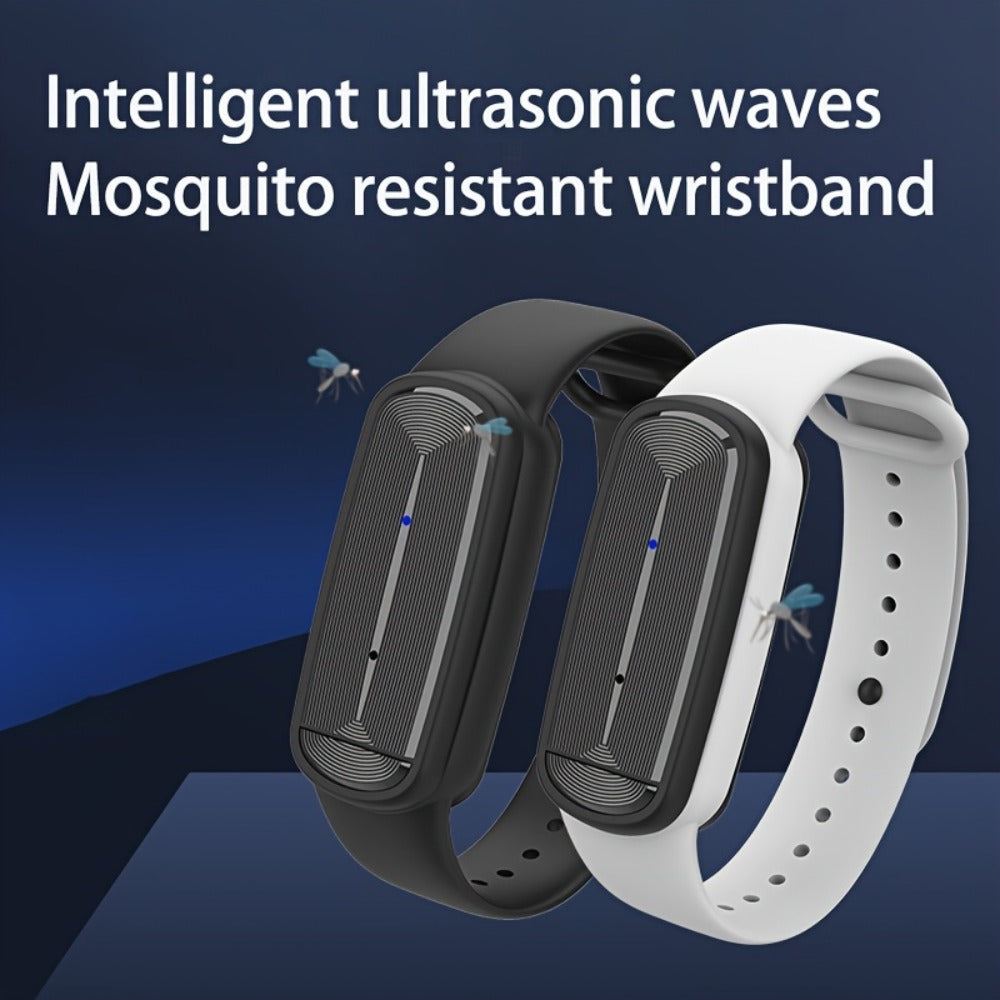 Ultrasonic Mosquito Repellent Bracelet 3-Pack – USB Rechargeable Intelligent Bug Repellent Wristband for Camping, Outdoor, Hiking & Travel, Waterproof Mosquito Control Bracelet for Adults & Kids