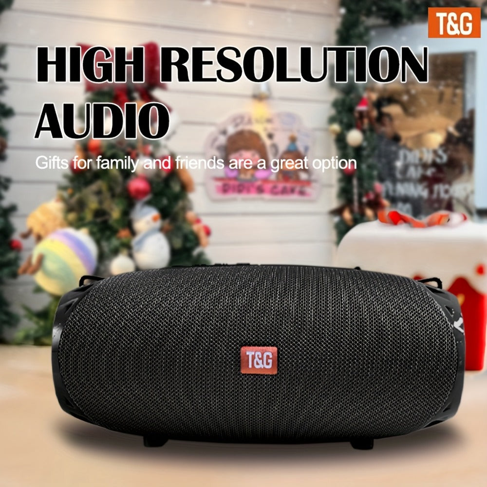 TG534 Dual Speaker Bluetooth Wireless Speaker – TWS Stereo Hi-Res Audio, Hands-Free Calling, FM Radio, TF Card & USB Drive Support, Compatible with Phone, Tablet & TV, Built-in Microphone