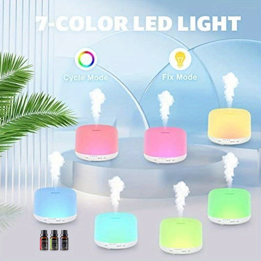 Remote Control Aroma Diffuser with 6 Essential Oil Bottles, Humidifier and Mood Light