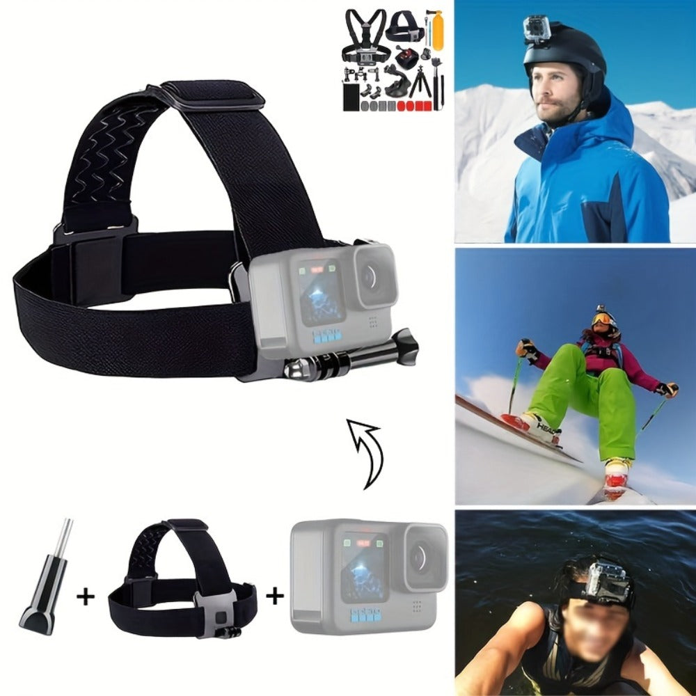 21-in-1 Action Camera Accessory Kit for GoPro Hero 12 11 10 9 8 7 6 5 4, Session, Fusion, Insta360, DJI, SJCAM, AKASO & More | Complete Mounting & Accessories Bundle