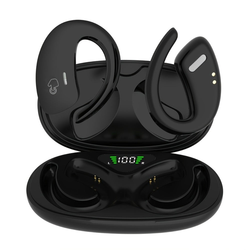 90H Wireless Earphones ENC Noise Cancellation 3D Deep Bass Secure Earhook Sport Running Earbuds Long Battery Life Bluetooth Compatible iOS Android Black White Green